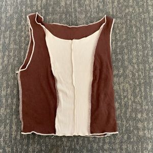 brown crop top